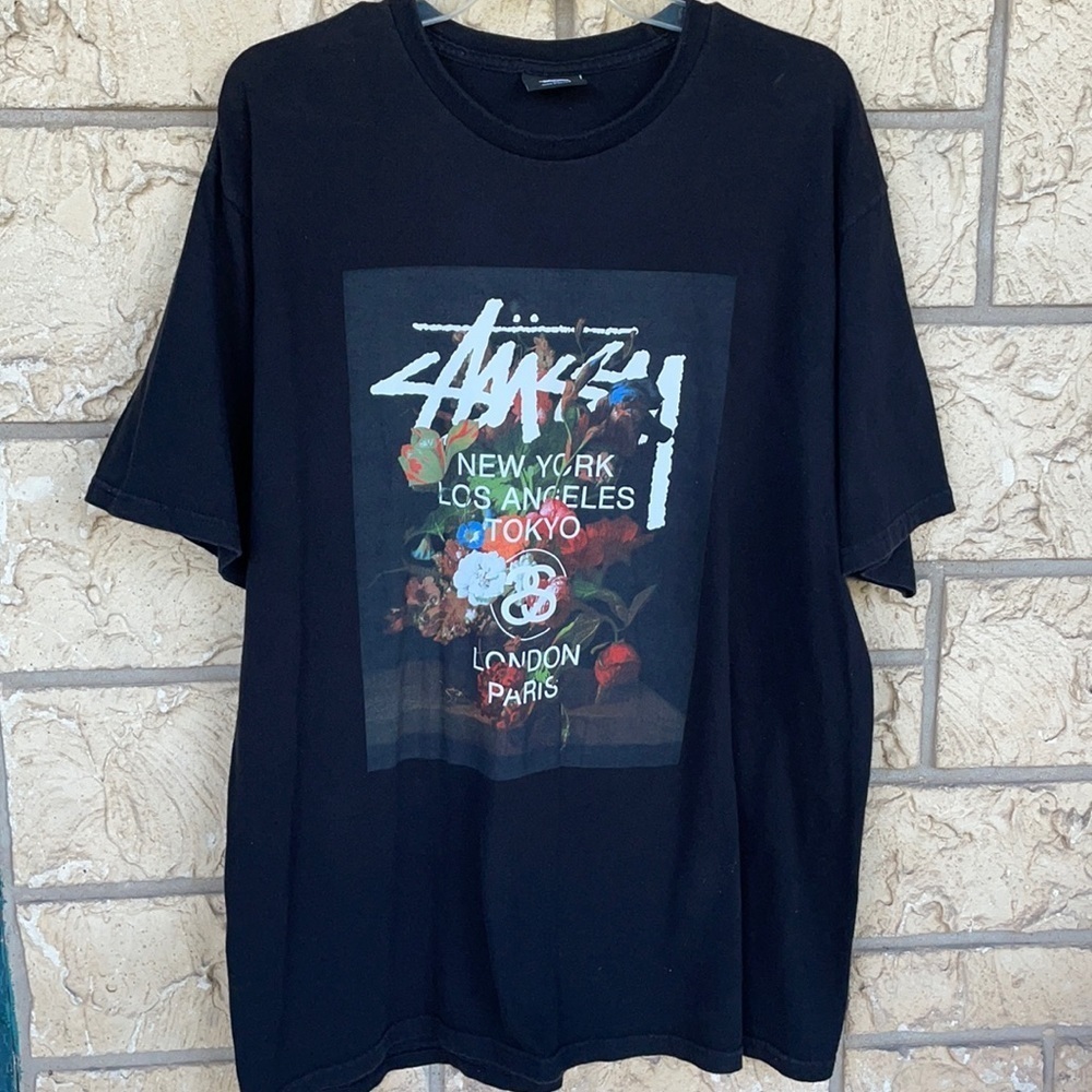 Stussy New York Tokyo Big Logo Hard To Find Sold out Streetwear Tee Shirt XL